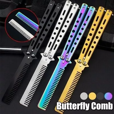 1 Piece Of Swing Comb Stainless Steel Folding Butterfly Comb Novice Practice • $11.99