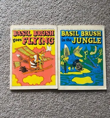 2 X Basil Brush By Peter Fermin Vintage Books (In The Jungle & Goes Flying) 1975 • $21.50