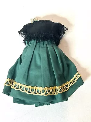 Antique Vintage Madame Alexander 8”  Swiss Doll Green And Black Dress Pantaloon • $55.20