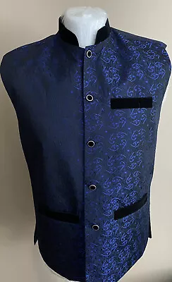 Asian Waistcoat Dark Blue XL Men's Wear Eid Clothes Pakistani Brand New • £32