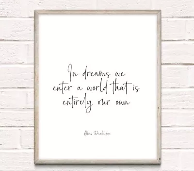 £3.94 • Buy Harry Potter Dreams Typography Print Poster Unframed Home Quote Gift