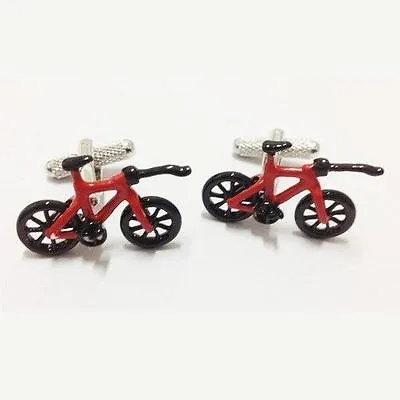 £20.41 • Buy Red Black Bike Bicycle X Games Trick BMX Cufflinks Stunt + Box And Cleaner