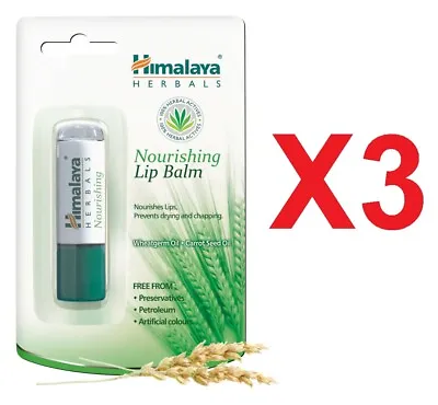 £3.90 • Buy Himalaya Nourishing Lip Balm With Wheatgerm Oil & Carrot Seed Oil 4.5g X 3