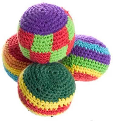 4 Design Woven Kick Balls Hacky Hackey Sack Ball Guatemalan Inspired Fast Ship • $6.98