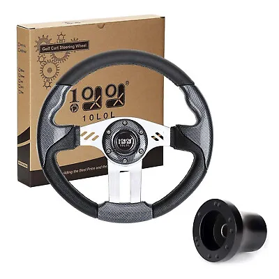 $72.99 • Buy Golf Cart Steering Wheel With Adapter Fit Club Car DS Cart Parts Accessories
