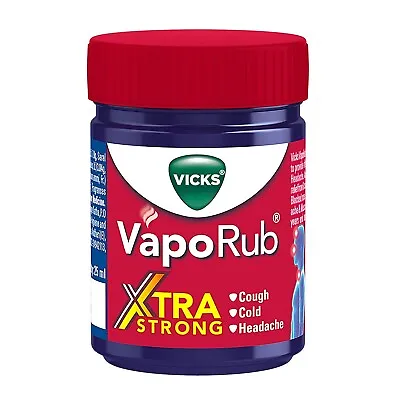 Vicks VapoRub Xtra Strong For Cough Cold Runny Nose & Headache- 25ml & 50ml • $8.44