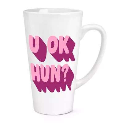 U Ok Hun 17oz Large Latte Mug Cup Sarcastic Humour Rude Work Employee Boss Lazy • £12.99