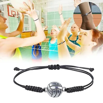 Volleyball Bracelet Adjustable Volleyball Charm Alloy Bracelet Boy Girl • $8.24