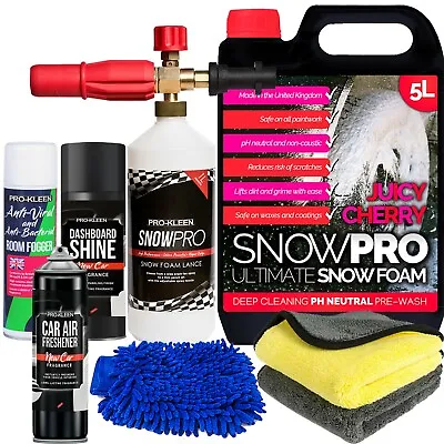 Snow Foam Car Shampoo 5L Wash Kit Wax Soap Detailing Karcher Compatible Lance • £45.95