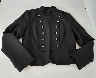 Maurice Tarica Teenflo Wool Military Marching Band Jacket Women 12 Dark Gray • $30