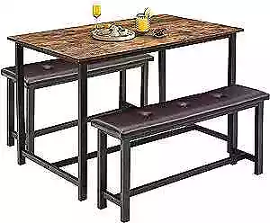 3 Piece Dining Table Set Chairs Home Kitchen Breakfast Wood Top Dinette Table • $131.12