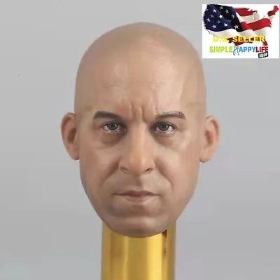 1/6 VIn Diesel Male Head Sculpt For 12'' Figure Hot Toys Phicen Worldbox ❶USA❶ • $32.29