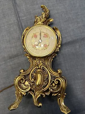 Vintage Brass Mantel Clock Made By Lanshire  • $45