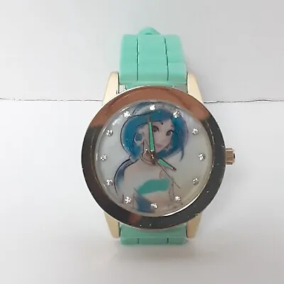 Disney Princess Jasmine Adult Watch Crystal Aqua Silicone Band (Needs Battery) • $24.95