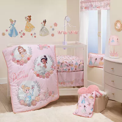 Lambs & Ivy Disney Princesses 3-Piece Nursery Baby Crib Bedding Set - Pink • $84.99