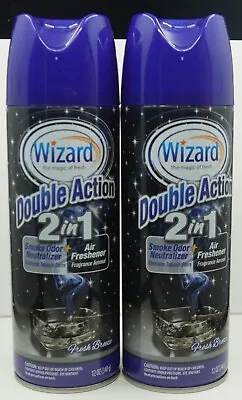 2X Wizard Smoke Odor Eliminator Air Freshener. Cigarette Vape Fresh Breeze 12OZ • $16.99