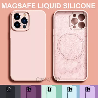 $7.99 • Buy IPhone 15 Pro Max Case Plus 14 13 12 11 Magsafe Liquid Silicone Shockproof Cover