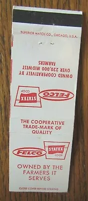 £5.72 • Buy Farm Related: Felco Farmers Co-op (otley & Monroe, Iowa) Matchbook Matchcover F8