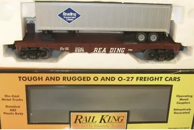 Mth Railking Reading Flat Car W/ Trailer 30-7017! O Gauge Train Intermodal • $64.99