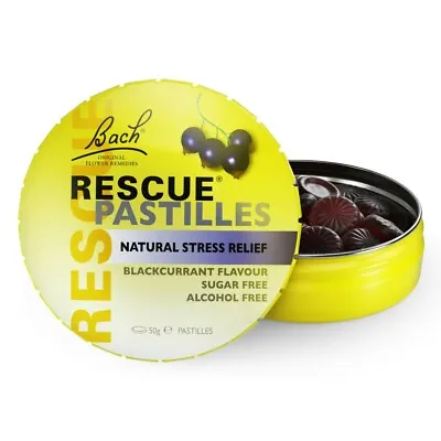 RESCUE REMEDY Pastilles 50g - Blackcurrant Flavour Natural Stress Relief Bach • £12.47