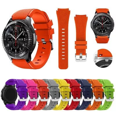 For Samsung Galaxy Watch 3 45mm 46mm Gear S3 Silicone Sport Band Strap 22mm • £2.64