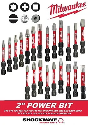 Milwaukee Shockwave Impact Driver Bits 2 Inch Length ALL SIZES 2  • $2.99