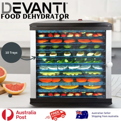 $162.90 • Buy Devanti Commercial Food Dehydrator Fruit Dryer Jerky Dehydrator With 10 Trays