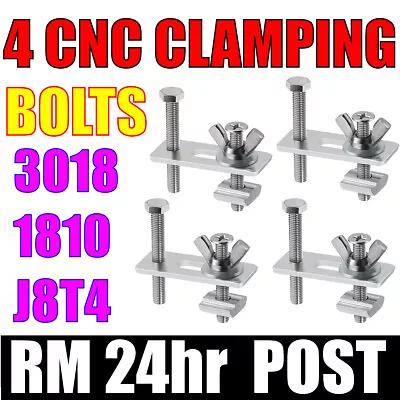 4 PACK CLAMPING Kit 3018 CNC Milling T-Track CLAMPS J8T4.   FREE 1ST CLASS POST • £13.99