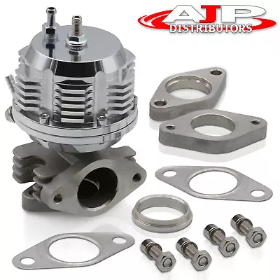 38mm Chrome Top Steel Cast Bottom 2Bolt Flange Mount Turbo Waste Gate Psi Bypass • $34.99