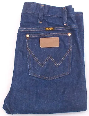Wrangler 936PWD Cowboy Cut Dark Blue Denim Slim Fit Jeans Men's Size 31X38 • $18.27