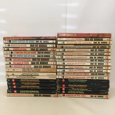 $109.99 • Buy Vintage Edgar Rice Burroughs John Carter Of Mars Tarzan Of The Apes Lot Of 35