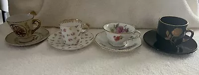 Lot Of 4 Miniature Saucers And Tea Cup Decorations • $15