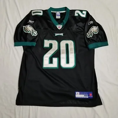 Reebok Philadelphia Eagles Brian Dawkins Jersey Stitched Sewn Black VTG Size 50 • $200