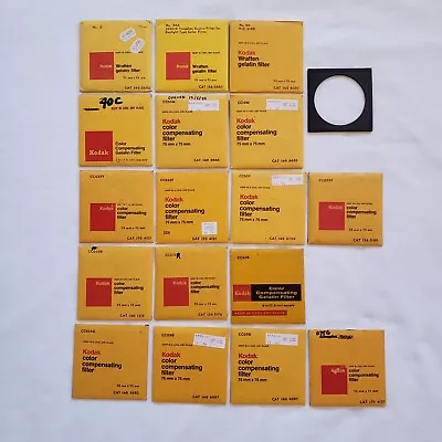 $25.85 • Buy Vintage Lot Of USED Kodak Wratten Gelatin Filters And Color Compensating Filters