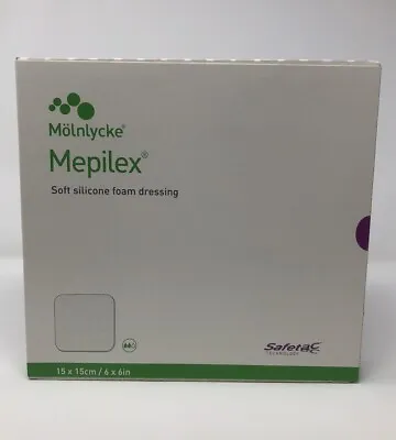 RECENTLY EXPIRED Mepilex  Soft Silicone Foam  6  X 6  Molnlycke Health 5ct 1 Box • $11.99