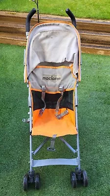 Rare Vintage Maclaren Volo Grey Orange Lightweight Pushchair Stroller Buggy • £25