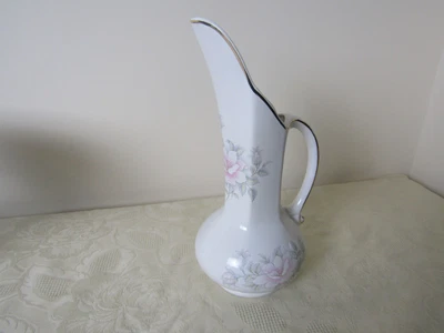 £11.97 • Buy Vintage Retro Maryleigh Pottery Staffordshire Pink Floral Jug Vase Ornament 26cm