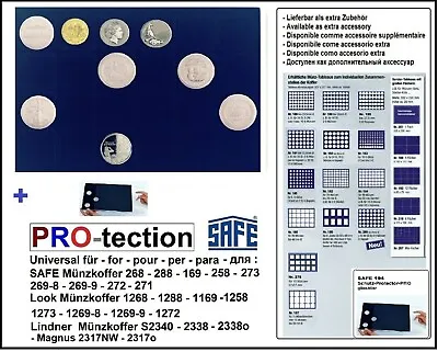 Coin Trays 24 Square Compartments 46 Mm Blue Safe 186 +194 Protective Slip Pro • £10.19