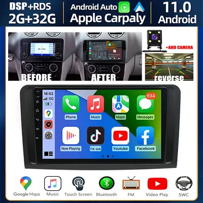 For Mercedes Benz Ml Gl Ml350 Gl320 X164 Android 11 Car Radio Stereo Gps Carplay • $151.24