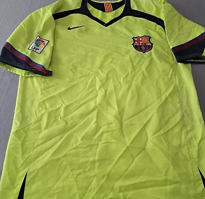 Nike FC Barcelona FCB Football Soccer Jersey Men's  - Size XL Neon Yellow/Green • $9.99