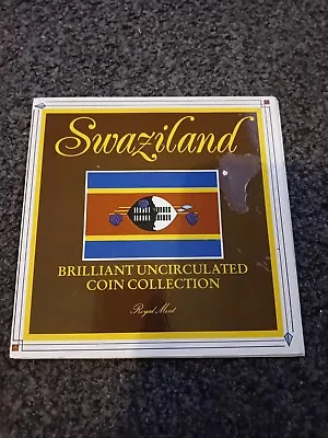 Swaziland 1986 BUNC Six Coin Collection Set: 1 Cent - 1 Lilangeni By Royal Mint  • $12.62