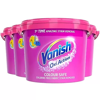 4 X Vanish Oxi Action Powder Clothes Fabric Stain Remover 2.4 Kg - Total 9.6kg • £47.73