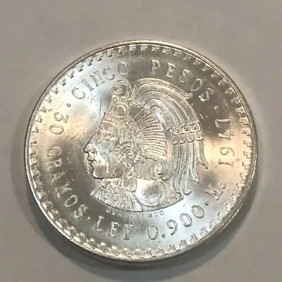 1947-Mo Choice BU CINCO PESOS 5-peso Large Silver Coin. #mn1 • $44