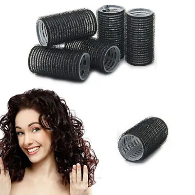 8 Hair Rollers Self Grip Cling Styling Curlers Tool Volume Salon Wave Curls Pro • £3.49