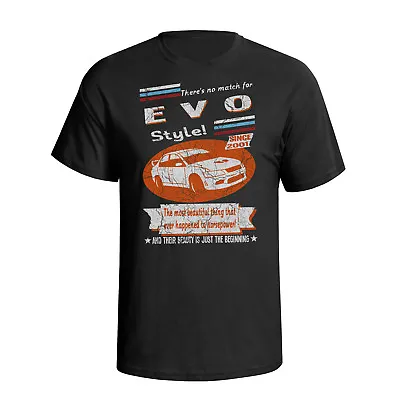 Mitsubishi Lancer Evo7 2001 Retro Style Mens Organic Cotton T-Shirt Car Gift Eco • $11.09