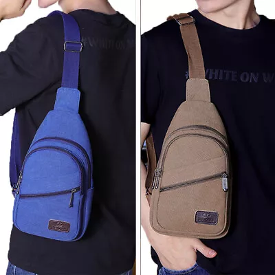 Men Backpack Tactical Sling Bag Chest Shoulder Fanny Pack Crossbody Sport Travel • $10.99