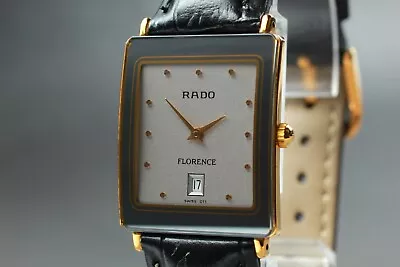 【Exc+5】 RADO Florence 160.3605.2N Vintage Gray Sapphire Glass Quartz Watch JAPAN • £193.98