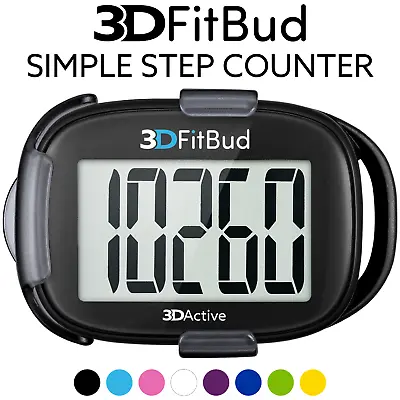 3DFitBud Simple Step Counter Walking 3D Pedometer With Clip And Lanyard A420S • $23.99