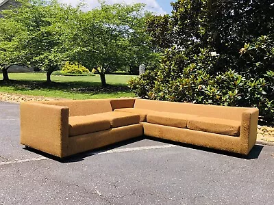 Mid Century Modern Sectional Sofa - Vintage L Couch 8ft MCM Loveseat 2 Piece Set • $1500