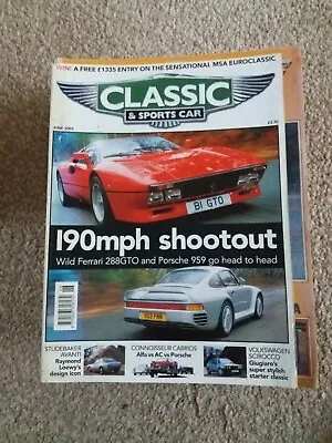 £4.99 • Buy Classic And Sportscar Cars Magazine  June  2003